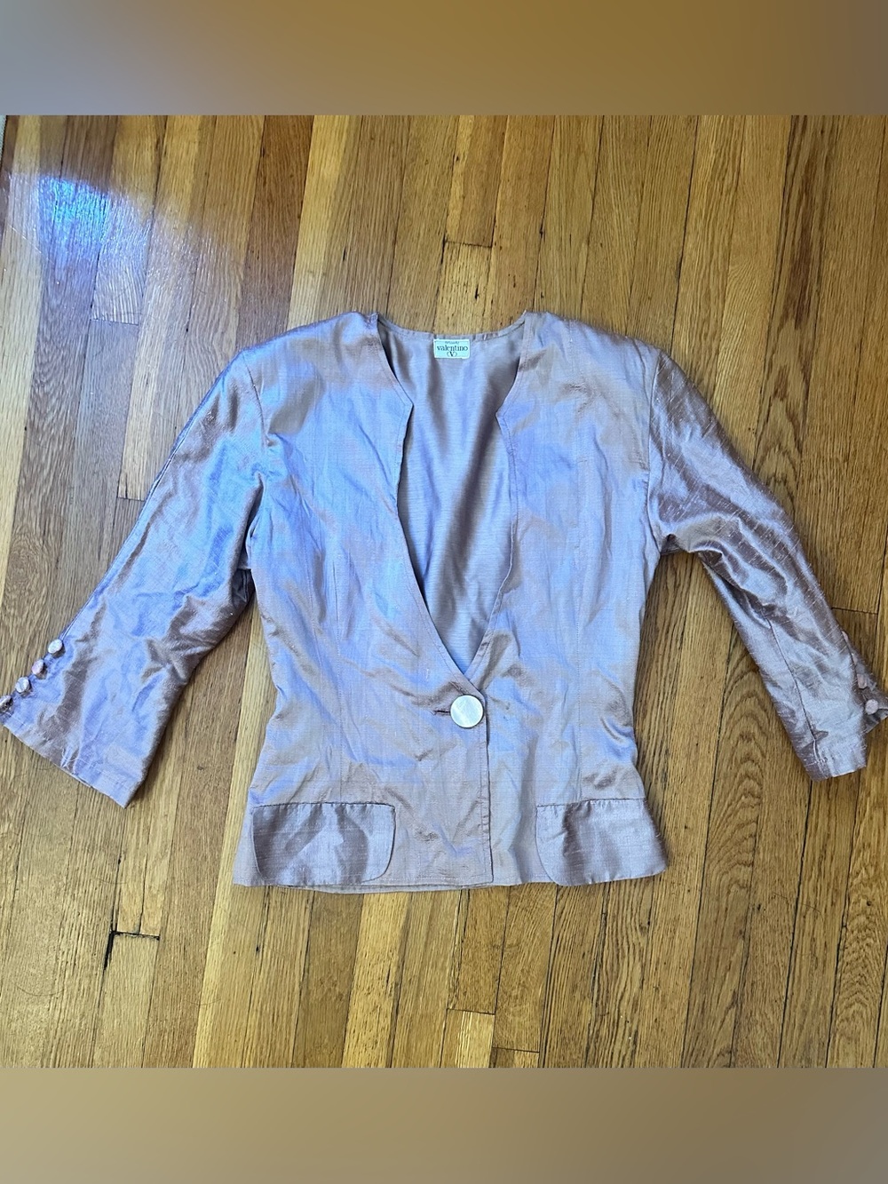 Vintage Valentino Light Lavender Single-Button Blazer Jacket/ top